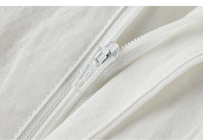 Women's White Vest Blazer 2026 Summer Round Neck Slim Thin Simple Versatile Top Ladies Commute Outfit Q62JA7390