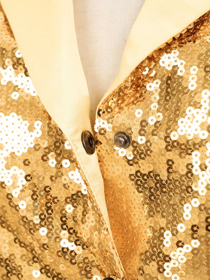 Women's Vest Dressy Party Tops Sequins Waistcoat Sparkly Sleeveless Vests Rave Music Festival Nightclub Jazz Dance Cosutme