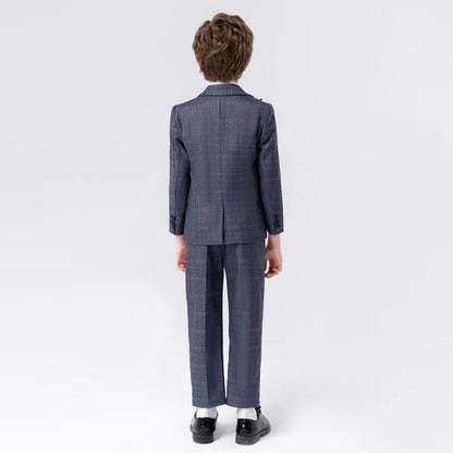 Gentleman Kids Slim 4Pieces/Set Jacket Vest Pants Bowtie Party Dress Children Ceremony Photograph Suit Boys Performance Costume
