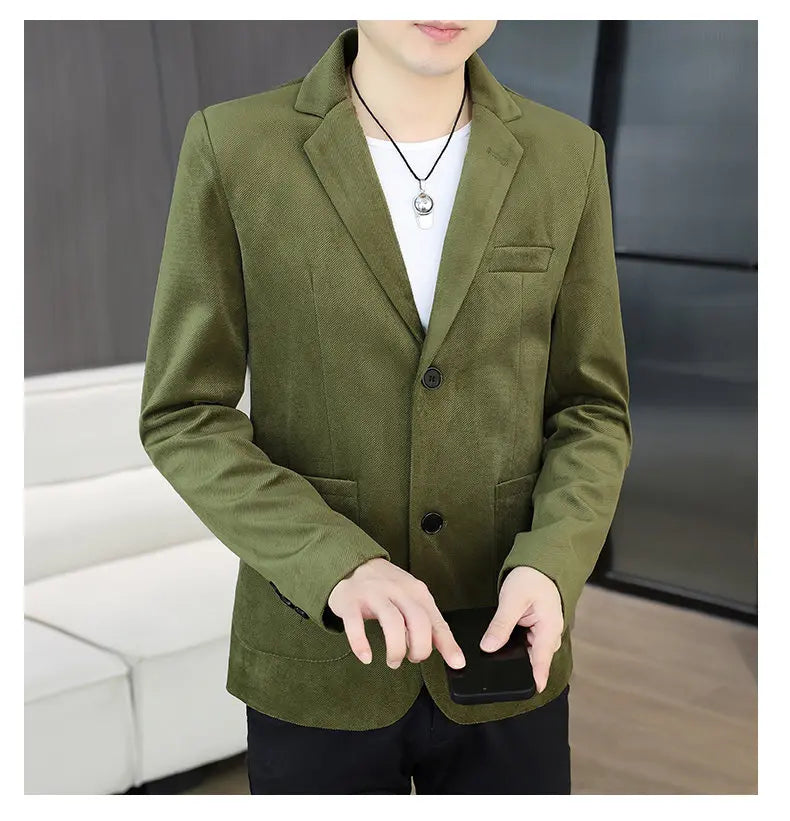 Blazer Men's Fashion Business Gentleman Groom Professional Gentleman Form-fitting Versatile Casual Formal Wear High-end Blazer