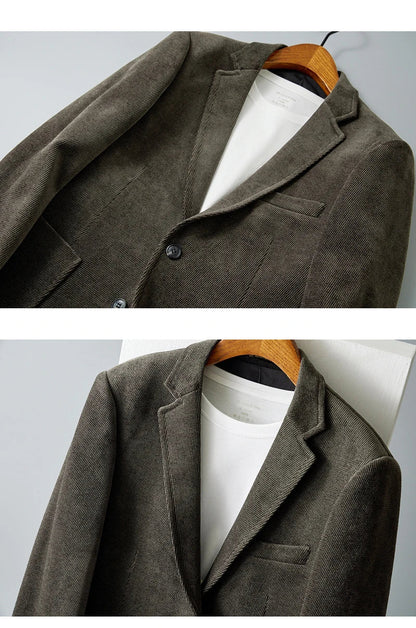 High Quality Fashion Handsome Business Leisure Autumn and Winter New Suit Thick Material Suit Jacket  Blazer Masculino Slim Fit