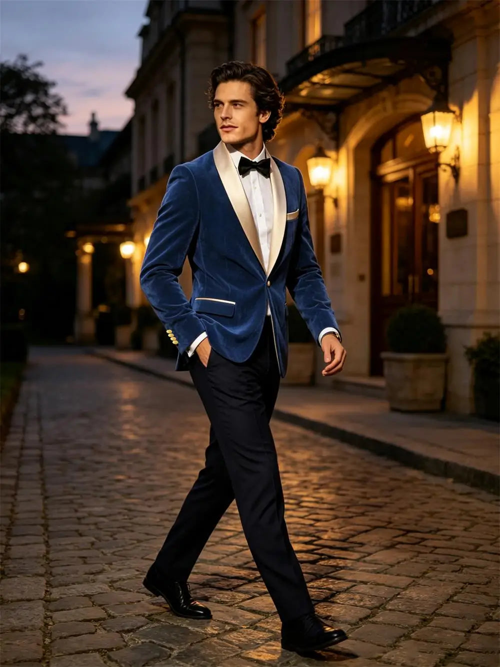 Men Velvet Tuxedo Jacket Champagne Satin Shawl Lapel Slim Fit Blazer Wedding Groom Party Prom Formal Western Dinner Suit Coat