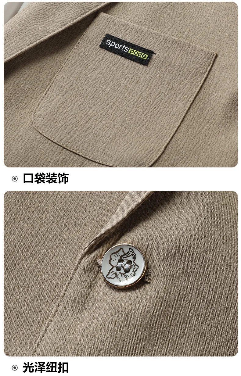 2026 Spring/Summer New High-End Suit Jacket Men's Lightweight Soft and Breathable Fashion Business Casual Jacket Top