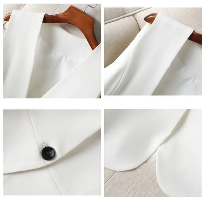 Women Vest Jacket 2026New Fashion Single Button Sleeveless Blazer Vest Coat Korean Slim Short Femme Waistcoat Tops Chaleco Mujer