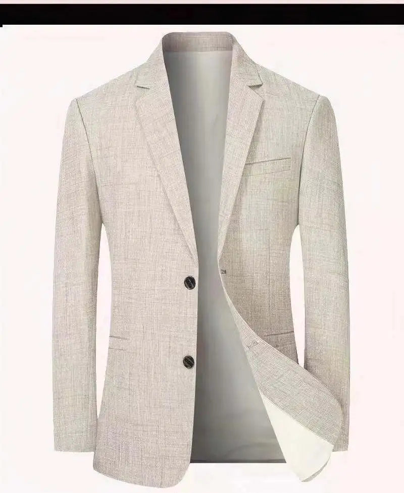 Blazer's New Men's Fashionable Business Wedding Banquet Casual Hosting Dress Is A High-end Middle-aged Thin Design  Blazer