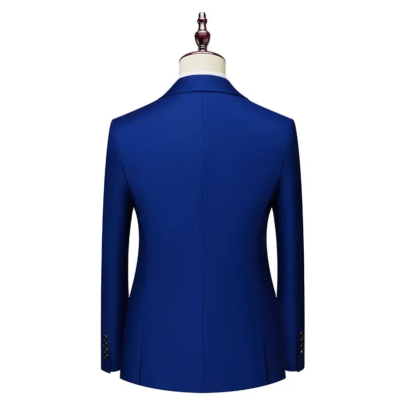 2026 Men Double Breasted Blazer Coats Fashion Solid Mens Wedding Prom Dress Male Business Casual Slim Fit Suits Jacket 6XL