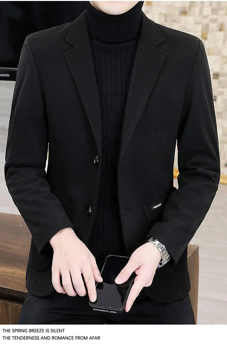 Blazer  New Stylish and Slimming Middle-aged Business Casual Solid-color Wedding Banquet Host Men Outdoor Performance Blazer