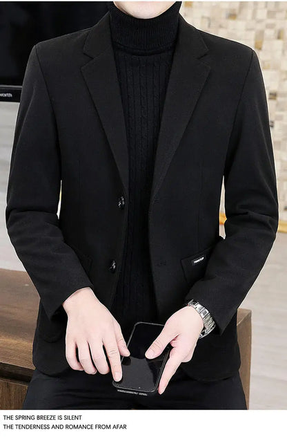 Blazer  New Stylish and Slimming Middle-aged Business Casual Solid-color Wedding Banquet Host Men Outdoor Performance Blazer