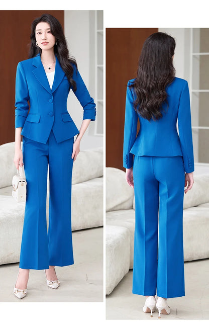 Fashionable Business Women's Outfit - Elegant Slim Fit Pants And Suit Set - Stylish New Arrival 2026