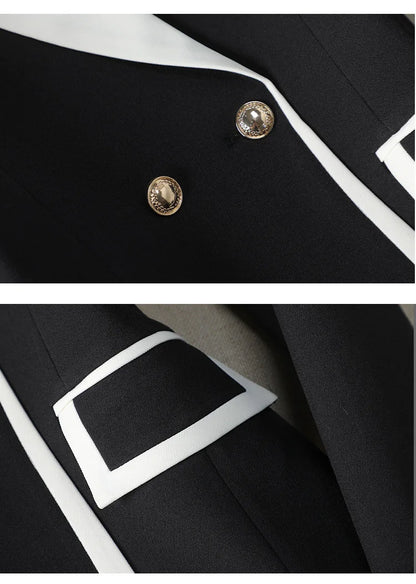 Elegant Business Chic Formal Blazer Pants Set for Woman Spring Autumn 2025 Fashion Hit Color Jackets Trousers Suits 2 Piece