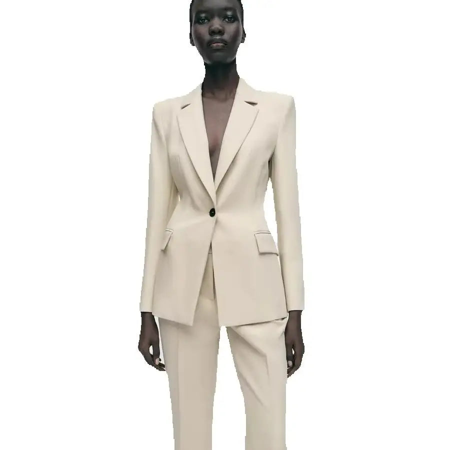 New Red Women's 2 Pieces Suit Lady Business Office Suits Slim Fit Notch Lapel Jacket Womens Tuxedo Casual Suits(Blazer+Pants)