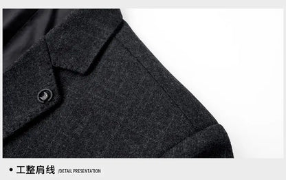 Men's Smart Casual Blazer Single Breasted Dark Pattern Coffee & Grey Spring Autumn