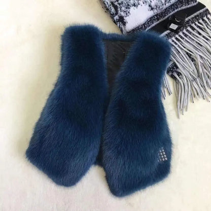 Women Fur Vest New Autumn Winter Female Waistcoat Korean Warm White Black Pink Faux Fur Jacket Fashion Tank Top Sleeveless Coats