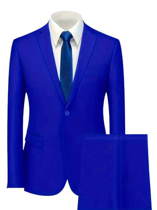 Smart Casual 2 Piece Men Wedding Suits Slim Fit Notch Lapel Blazer Pant Designs Party Prom Suits Best Man Business Wear Suit