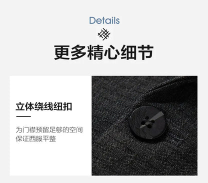 2025 Men's High-End Boutique Wool Suit Casual Business Top Coat Fashion Gentleman Party Four Seasons Elegant Tailored Suit