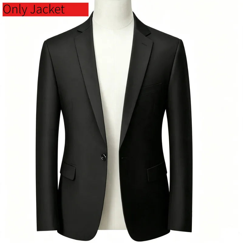 ( Jacket+Vest+Pants ) Brand Solid Color Formal Office Business Men's Suit Groom Wedding Dress Party Male Casual Suits