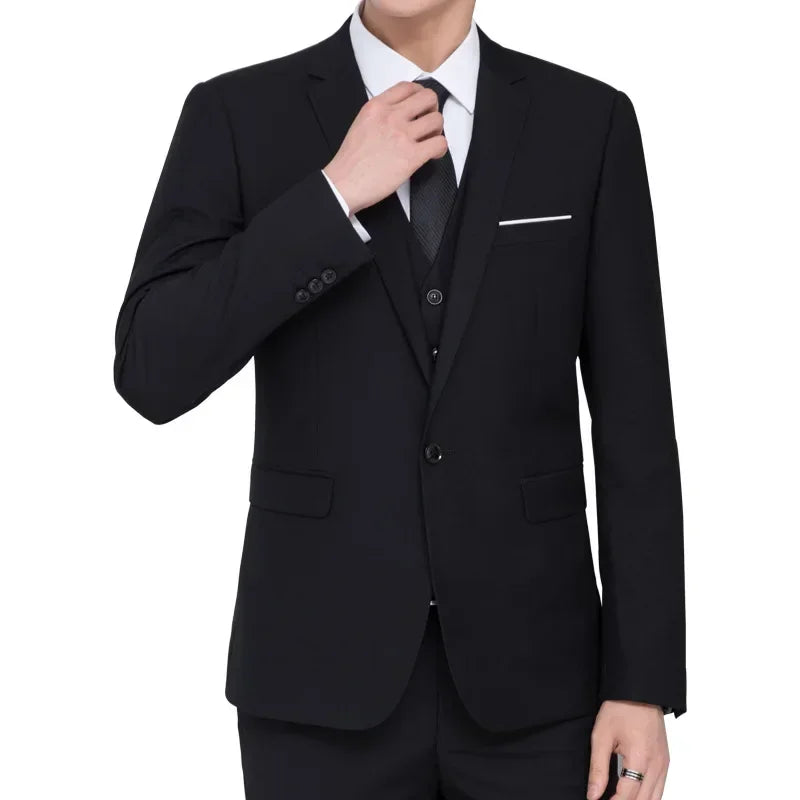 Men's Slim Fit Formal Suit – Blazer & Pants Set for Business, Wedding & Banquet