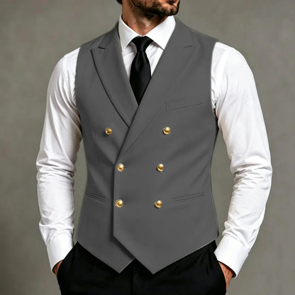 Men's Double Breasted Vest for Wedding & Formal Occasions