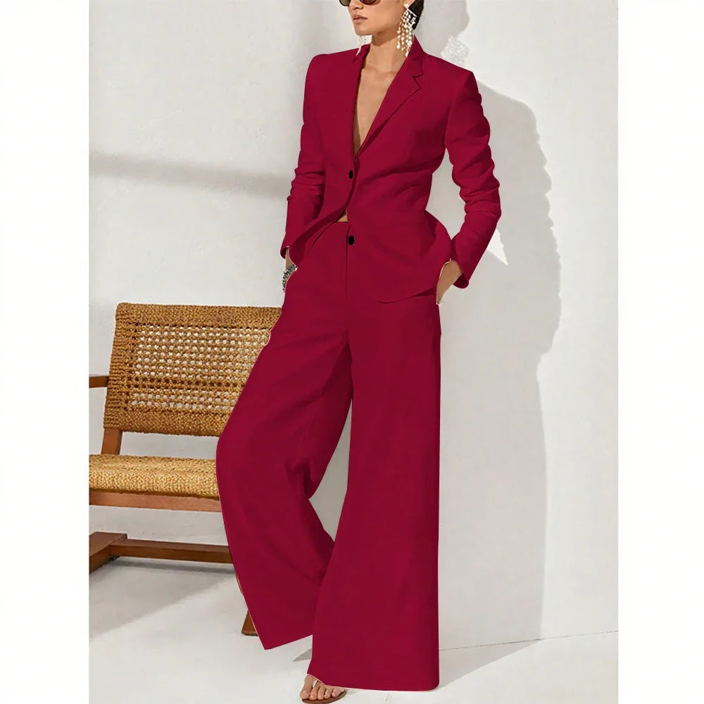 Summer Linen Women Pants Sets White Fashion Notch Lapel Single Breasted 2 Piece Elegant Chic Daily Casual Office Female Suit