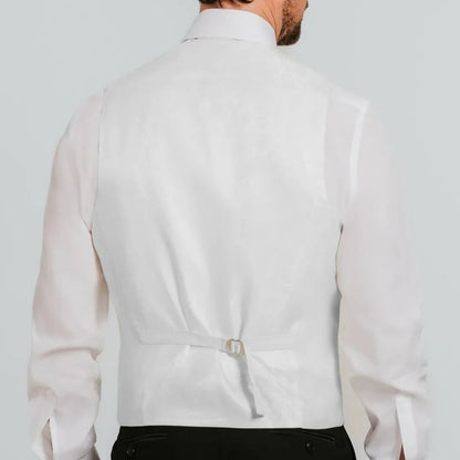 Men's Formal Vest Double Breasted V-Neck Waistcoat for Weddings & Special Occasions – Beige