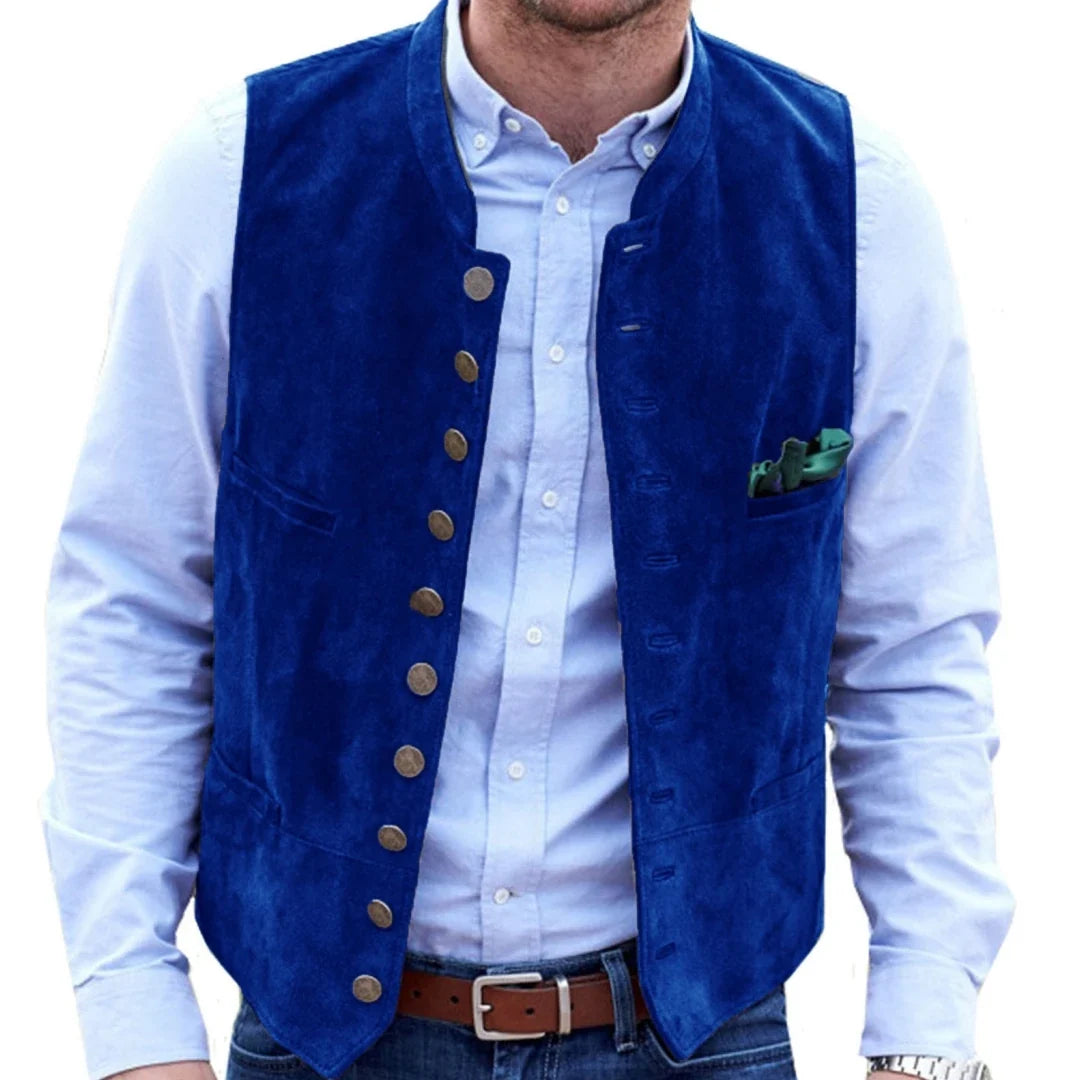 Men's Formal Vest Single-Breasted Sleeveless Waistcoat for Business & Daily Wear – Multiple Colors