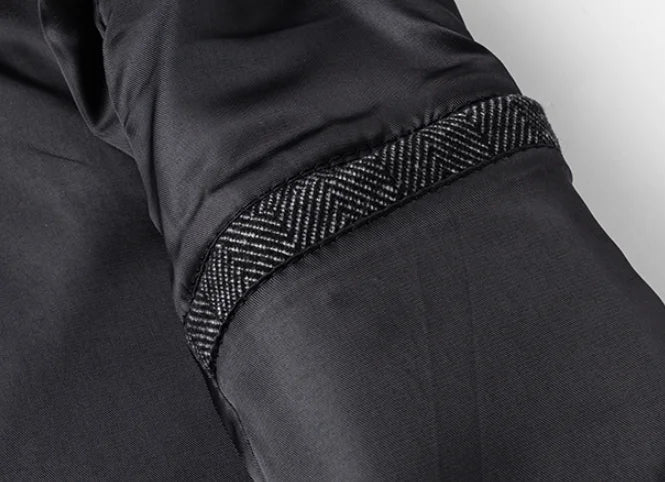 Men's 2024 Business Casual Single Suit Jacket High Quality Herringbone Wool Blend Single Breasted Stylish Handsome Line Bag