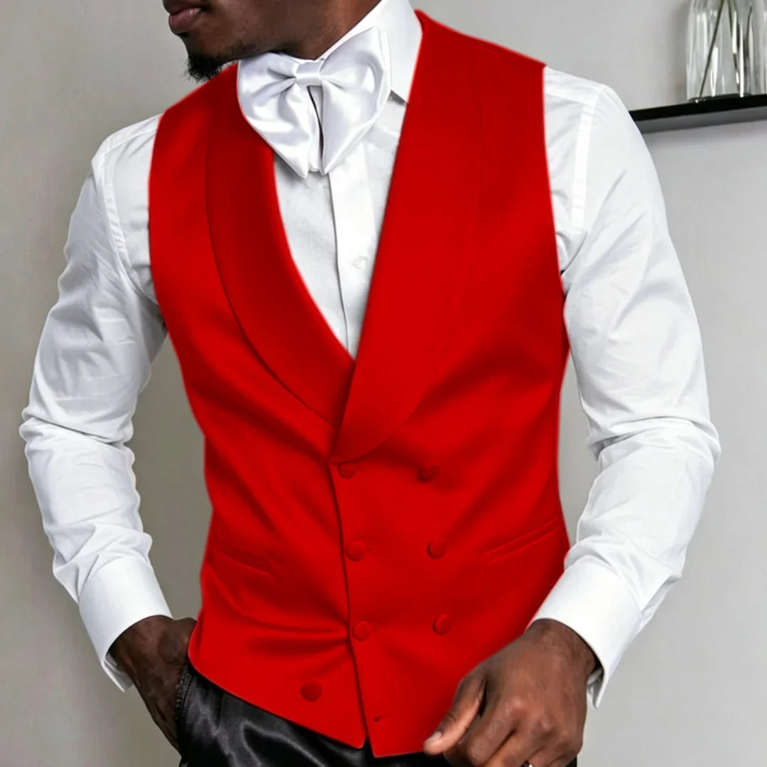 Men's Double Breasted Suit Vest for Wedding & Formal Occasions
