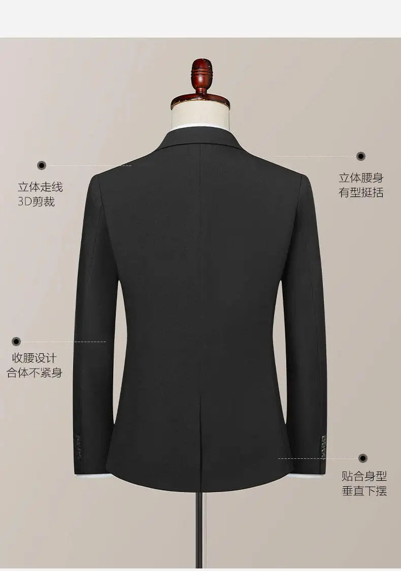 Blazer's New Men's Fashion Outdoor Travel Camping Youth Wedding Versatile, Hosting Campus Slimming Casual Korean Version Blazer