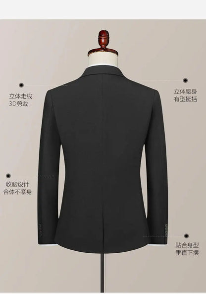 Blazer's New Men's Fashion Outdoor Travel Camping Youth Wedding Versatile, Hosting Campus Slimming Casual Korean Version Blazer