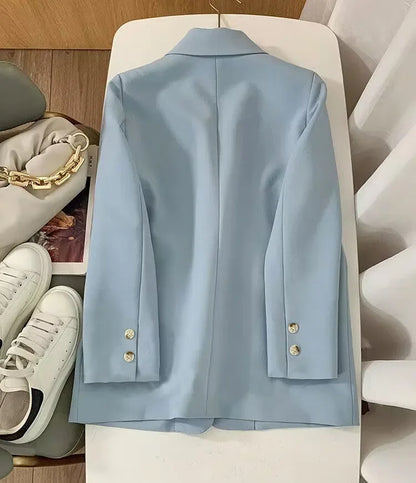Women's Long Sleeved Blazer Casual Loose Top Versatile Korean Fashion Office Coat Spring Autumn New