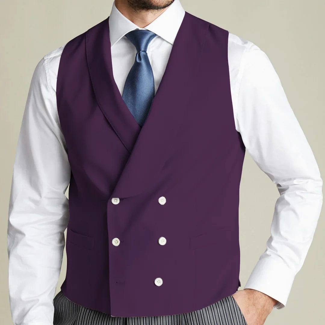 Men's Double Breasted Vest for Weddings, Business & Formal Occasions