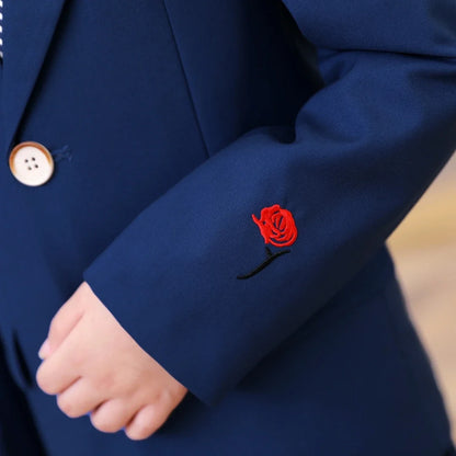 3-Piece Boys Suit Set | Solid Formal Tuxedo for Kids | Wedding & Party Suit Ages 2–14
