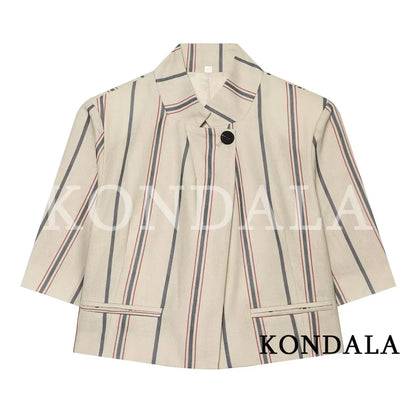 Commute Short Sleeve Blazer Women Summer Elegant Stand-up Collar Short Blazer New 2026 Trendy High Street Casual Blazer