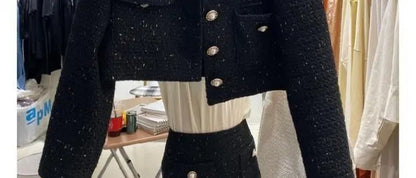 Fashionable Short Tailored Jacket Women's Loose Fit Perfume Style Korean Version Spring Autumn New Popular West Suit Top