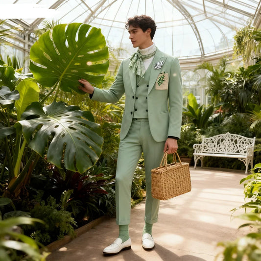 Men's 3-Piece Slim Fit Suit with Vest and Pants for Weddings & Formal Occasions