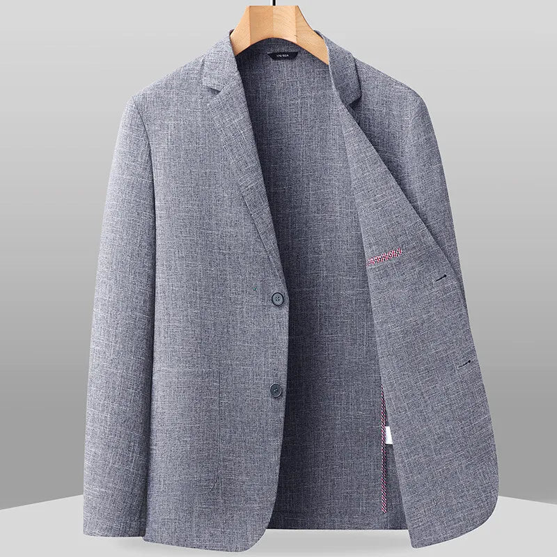 Blazer Summer Men's Fashion Gentleman Korean Version Trendy Performance Banquet Host Casual Ice Silk Sun-protective Clothing