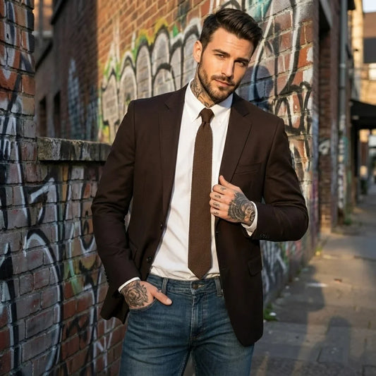 Men's Knit Jacket Casual Lightweight Single Breasted Spring Autumn Outerwear