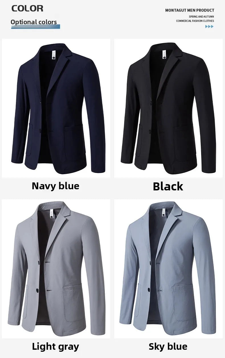 Sun Protection Lightweight Blazer - Fashionable Business Outdoor Travel Wedding Casual Korean Style Men's Lightweight Blazer