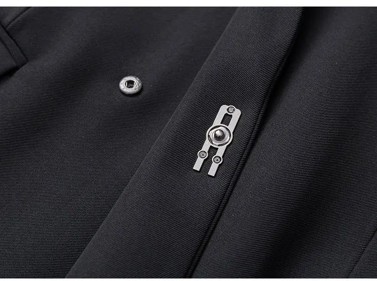Luxury High Quality Designer Mens Suit Yamamoto Style Chaqueta De Hombre Elegantes Cool Black Streetwear Man Blazer Jackets Coat