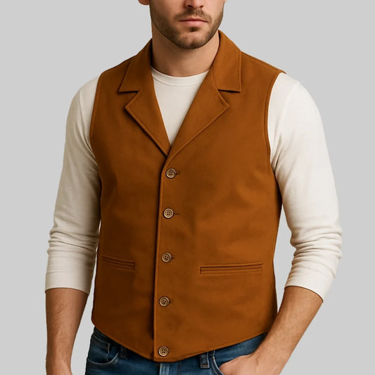 Men's Vest Single Breasted Lapel Waistcoat for Wedding, Banquet & Business – Multi-Color