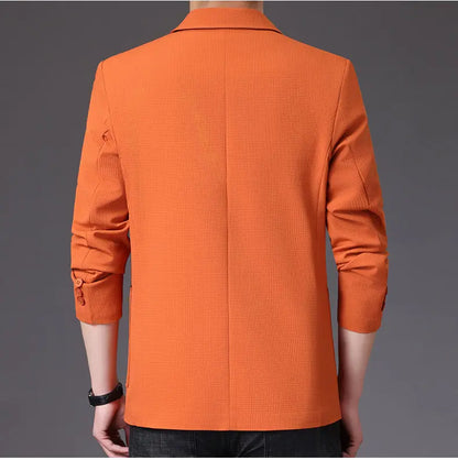 Blazer Men's Fashion Business Outdoor Travel Youth Campus Wedding Versatile Host Shaping Casual Korean Style Thin Style Blazer