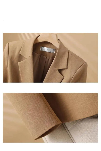 2024 Fashion Women's Blazers Autumn New Coats Jackets Long Sleeve Single Button Casual Outerwears Female Clothing Coat