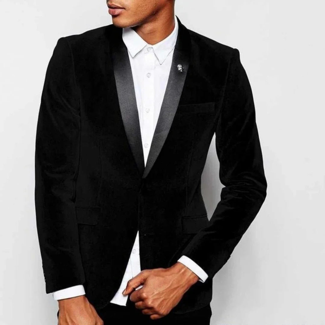 New Fashion Burgundy Velvet Jacket for Men Two Buttons Shaw Lapel Slim Fit Suit Blazer for Prom Party Wedding Business One Coat