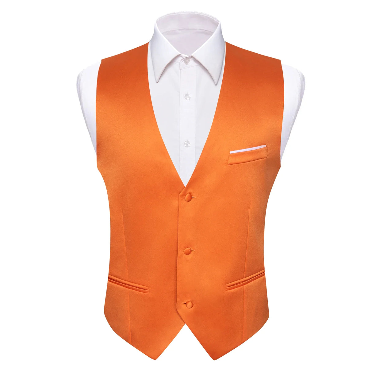 Men's Satin Vest Slim Fit Single-Breasted Waistcoat for Weddings and Formal Occasions