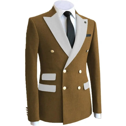 Costume de mariage pour homme, veste de blazer, smoking, vêtement formel, manteau croisé, pour marié, homme d'affaires, tenue de fête, XS-6XL
