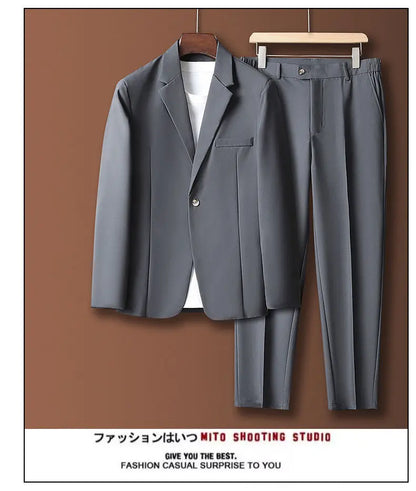 Men's Casual Suit Jacket Korean Style Loose Trendy Single-Breasted Shoulder Spring Autumn Cool Stylish