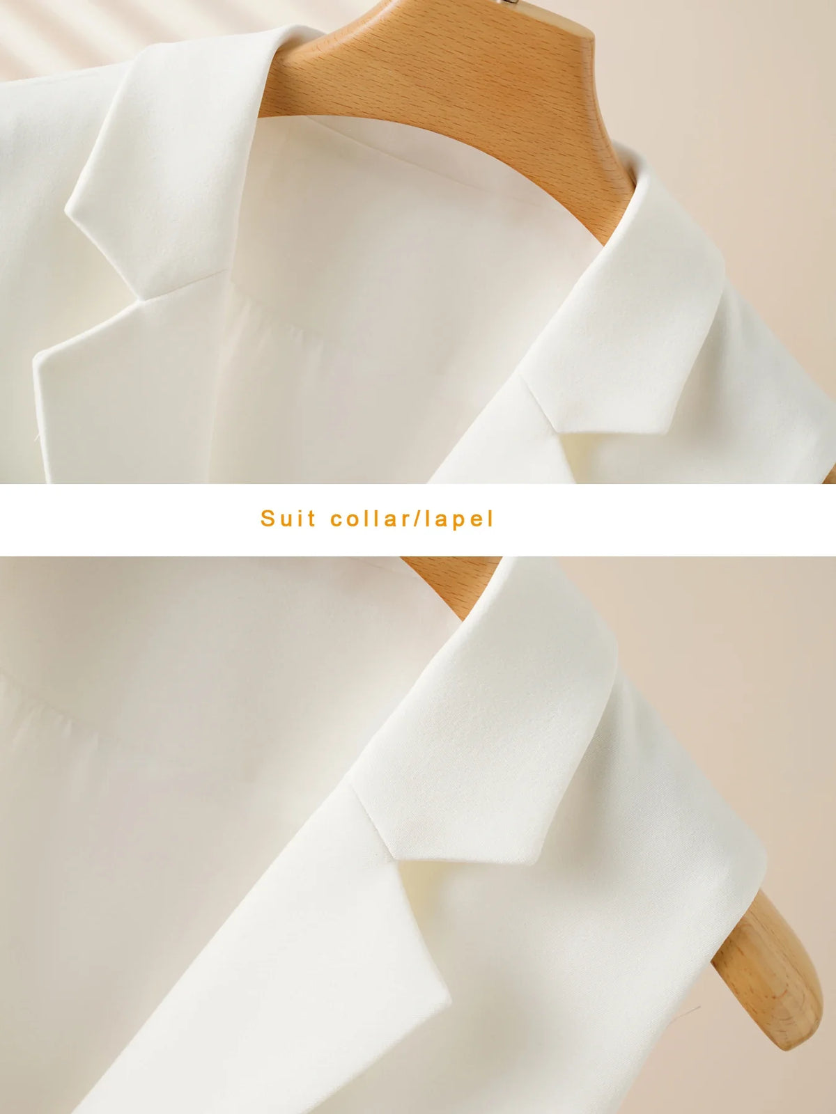 Fashionable White Short Suit Collar Vest for Women, Spring & Fall Style, Workplace Elegant, Slim and Versatile Sleeveless Vest t