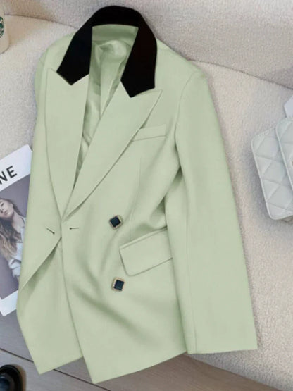 Women's Blazers Spring Autumn New Korean Fashion Long Sleeves Versatile Office Blazer Coats Casual Loose Street Trends Blazers