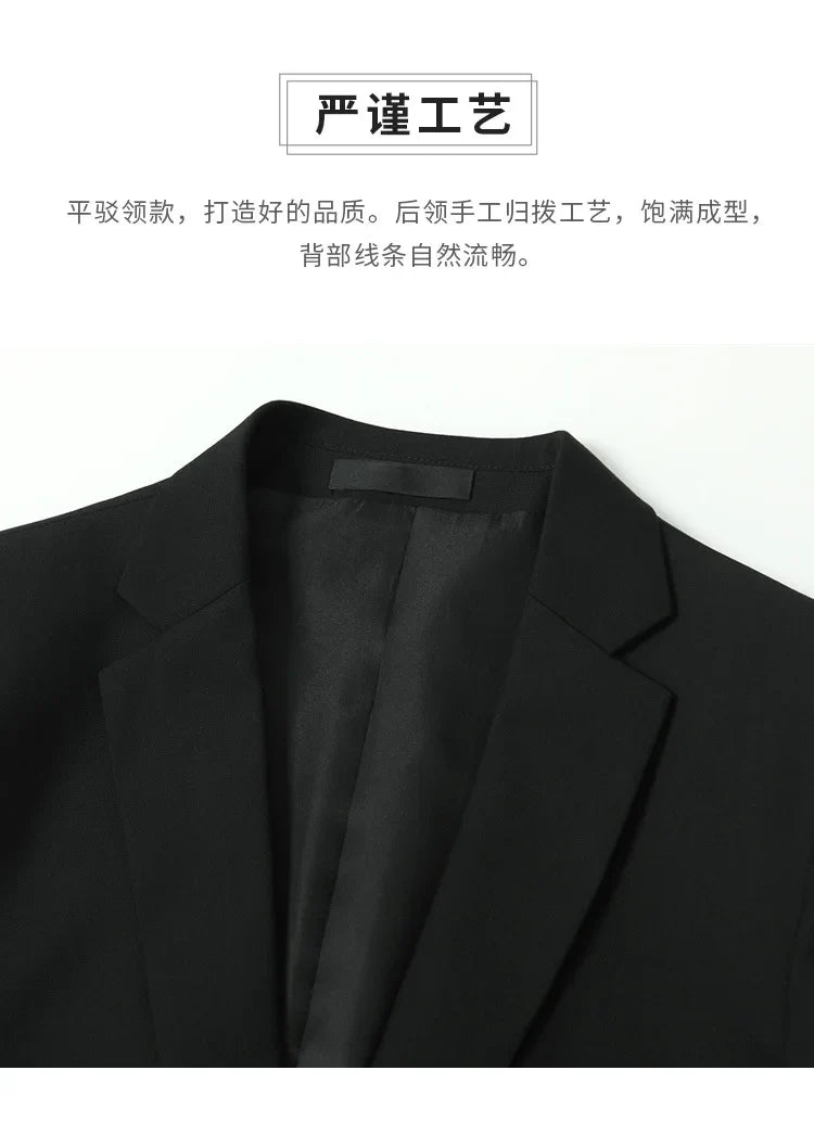 Men's Slim Fit Single Breasted Suit – Casual & Formal Two-Piece Set for Weddings & Business