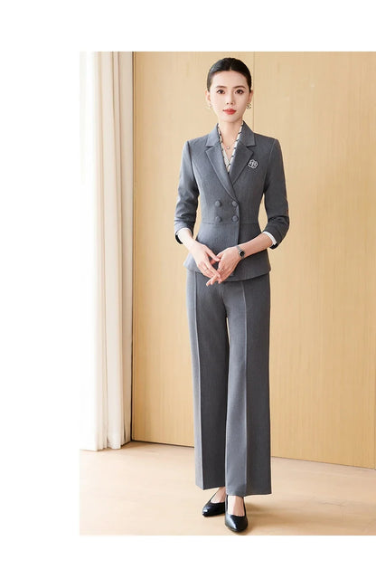 Fashion professional women's high-quality two-piece pants+blazers, exquisite elegant, new products for autumn winter 2025